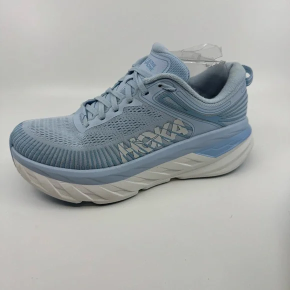 Hoka Women’s Bondi 7 Color Ice Water /White SZ 8 - Picture 6 of 9